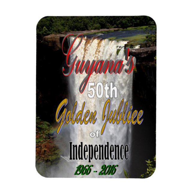 Guyana's Golden Jubilee Magnet (Vertical)