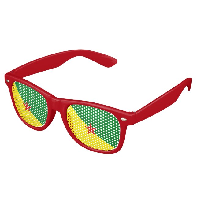 Guyane Flag Retro Sunglasses (Angled)