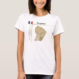 Guyane Map + Flag + Title T-Shirt