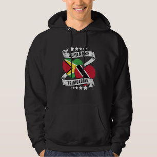 guyanese and trini  half trinidad half guyana flag hoodie