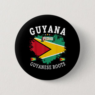 Guyanese Cultural Outfit Idea for Kids Guyana Flag 6 Cm Round Badge