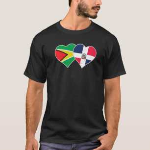 Guyanese Dominican Flag Heart Guyana Dominican Rep T-Shirt
