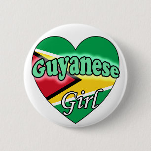 Guyanese Girl 6 Cm Round Badge