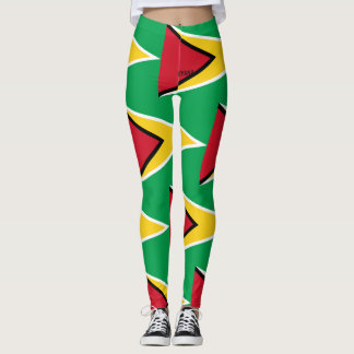 "Guyanese Glory: Flag-Inspired Custom Leggings" Leggings