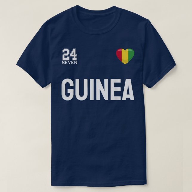 Guyanese Soccer Team 24 Seven Guinea Fan T-Shirt (Design Front)