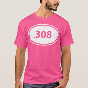 Guys 308 Hunting Rifle Round Caliber Gun Owner T-Shirt