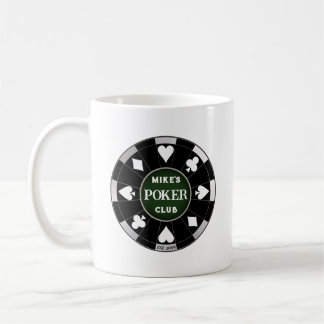 Guy's Gal's Poker Club Black Poker Chip Coffee Mug