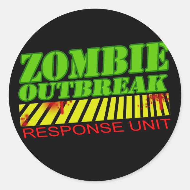 guys girls undead zombies funny zombie shirt classic round sticker (Front)