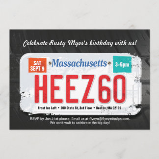 Guy's Massachusett's 60th Birthday Invitation