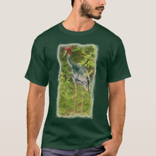 Guys red head bird shirt