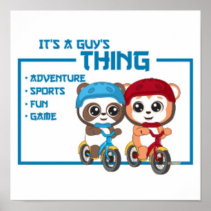 Guys' Thing: Bright and Fun Art for Kids Poster