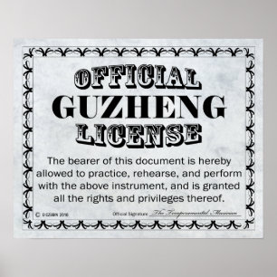 Guzheng License Poster