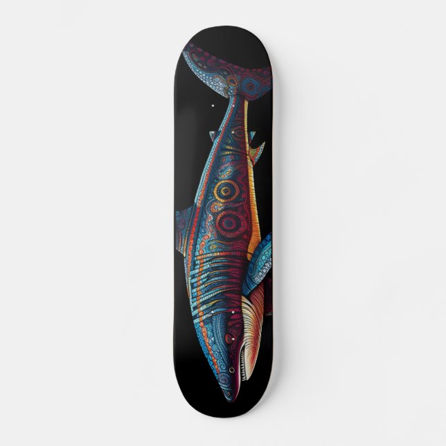 GW Shark - Aboriginal Style - Skateboard Deck (Front)