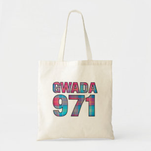 Gwada 971 Madras - Unique Caribbean Style Tote Bag