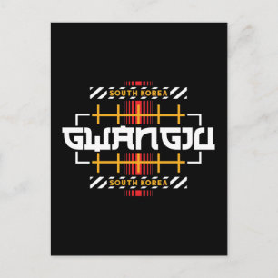 Gwangju South Korea Modern Urban Graphic Design Postcard