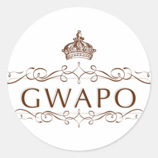 GWAPO - FUNNY FILIPINO DESIGN CLASSIC ROUND STICKER