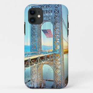 GWB connecting Fort Lee NJ and Manhattan NYPlus iPhone 11 Case