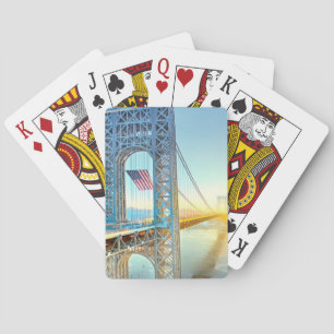 GWB connecting Fort Lee NJ and Manhattan NYPlus Playing Cards
