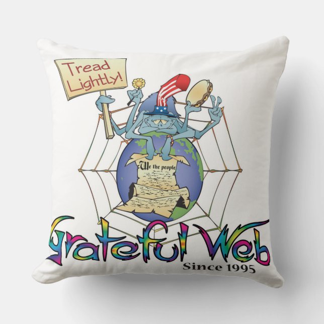 Gweb Spy Dye Throw Pillow (Front)