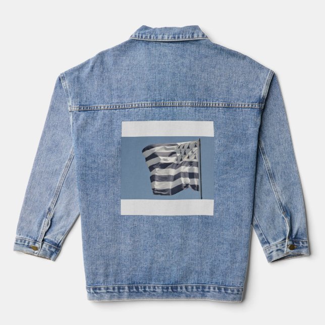 Gwen Ha Du, Breton flag Denim Jacket (Back)
