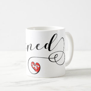 Gwened Flag in Heart, Vannes, Breton, Brittany Coffee Mug