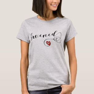 Gwened Flag in Heart, Vannes, Breton, Brittany T-S T-Shirt