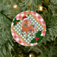 Gwenhwyer Holiday Plaid Ornament
