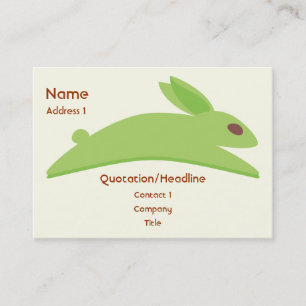 Gwennie The Bun: Gwen With Carrots Business Card