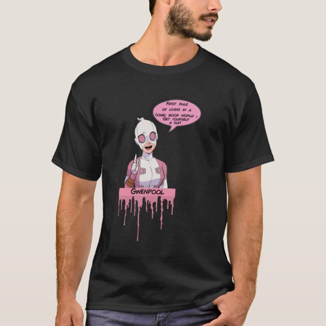 gwenpool first rule  dripping pink Classic  T-Shirt (Front)