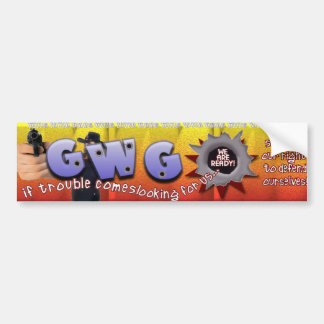 GWG - GIRL WITH A GUN BUMPER STICKER