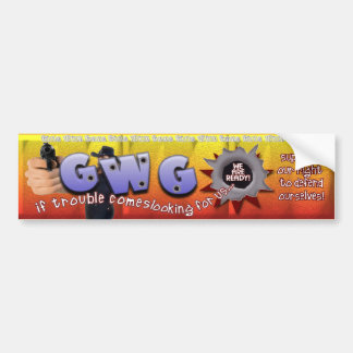 GWG Girls With Guns! Support our right to defend Bumper Sticker