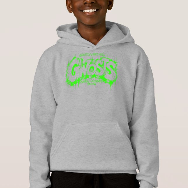 Gwosts Graffiti Slime Kid's Hoodie (Front)