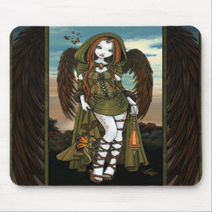 Gwyneth Dragon Huntress Angel Fairy Mousepad