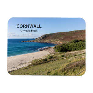 Gwynver Beach In Cornwall England Magnet