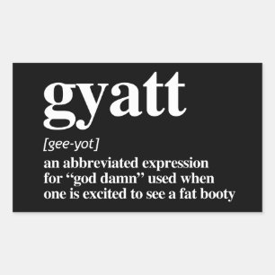 Gyatt Definition Rectangular Sticker