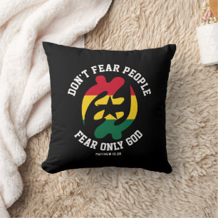 Gye Nyame Adinkra Christian Ghana FEAR ONLY GOD  Cushion