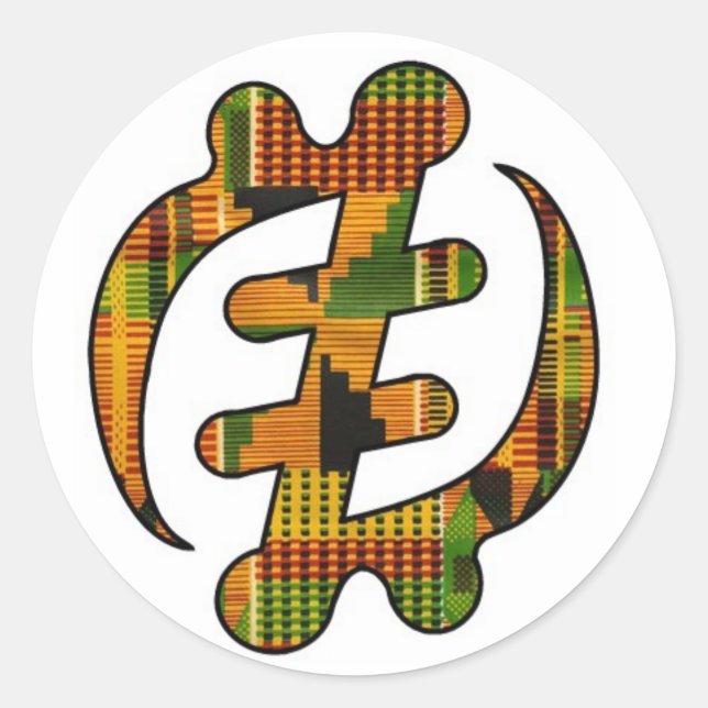 GYE NYAME CLASSIC ROUND STICKER (Front)