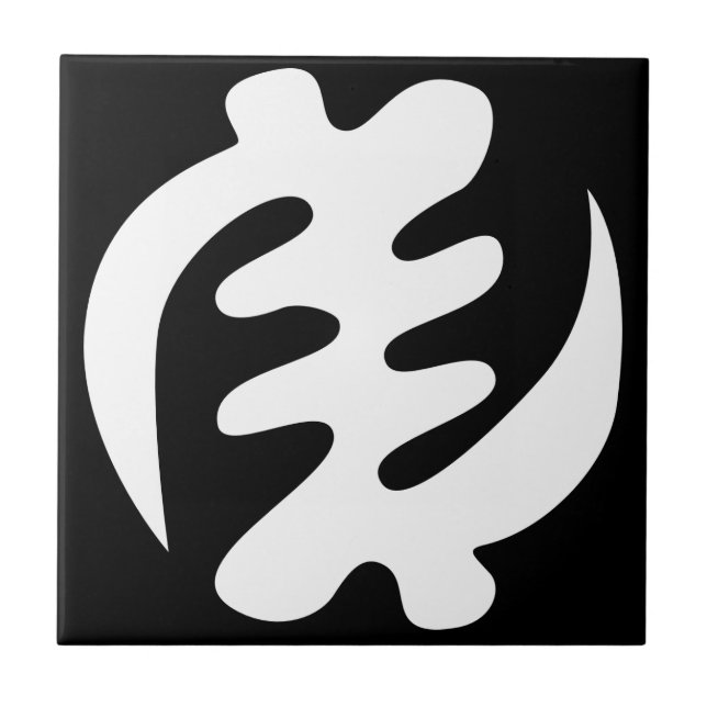 Gye Nyame | God is Supreme Adinkra Symbol Ceramic Tile (Front)