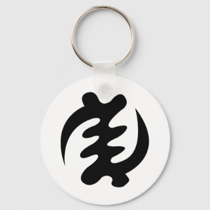 Gye Nyame   God is Supreme Adinkra Symbol Key Ring