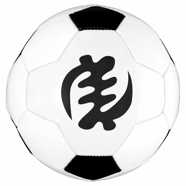 Gye Nyame | God is Supreme Adinkra Symbol Soccer Ball (Front)