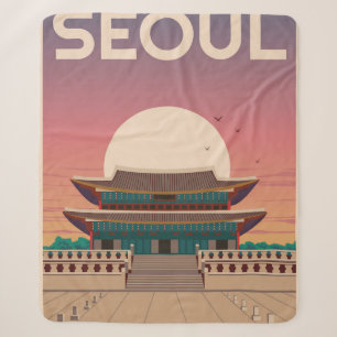 Gyeongbokgung Seoul Sherpa Blanket