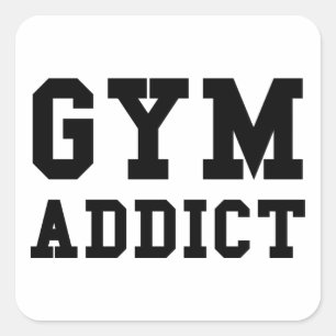 GYM ADDICT SQUARE STICKER