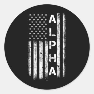 Gym Alpha-flag Workout Bodybuilding Fitness Cool G Classic Round Sticker