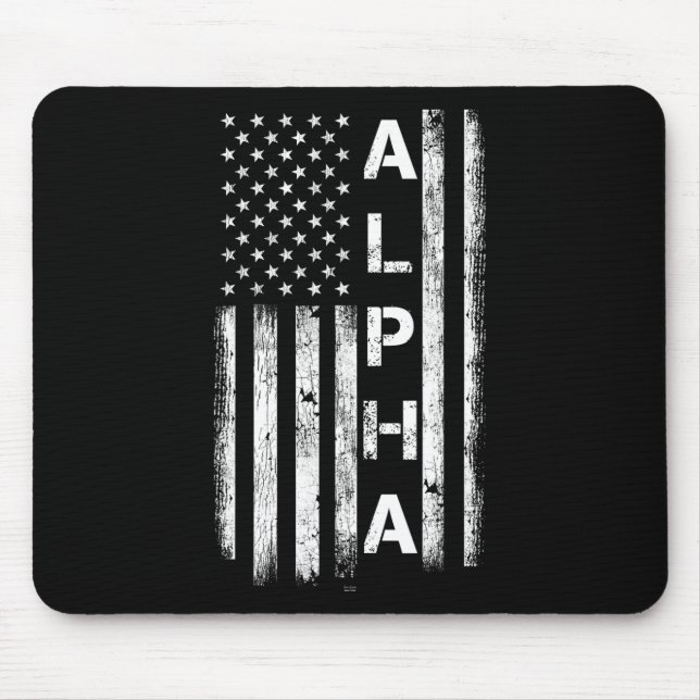 Gym Alpha-flag Workout Bodybuilding Fitness Cool G Mouse Pad (Front)