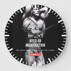 Gym and Fitness Motivation - Bodybuilding, Lifting Large Clock