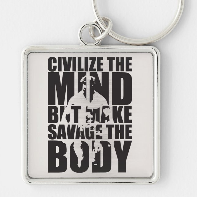 Gym and Fitness Motivation - Make Savage The Body Key Ring (Front)