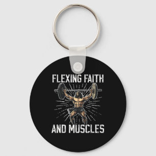 Gym And Jesus Christian Bodybuilder Religious Body Key Ring