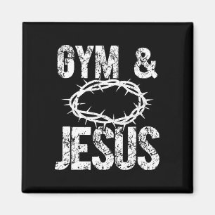 Gym And Jesus Christian Bodybuilder Religious Body Magnet