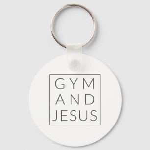 Gym And Jesus Key Ring