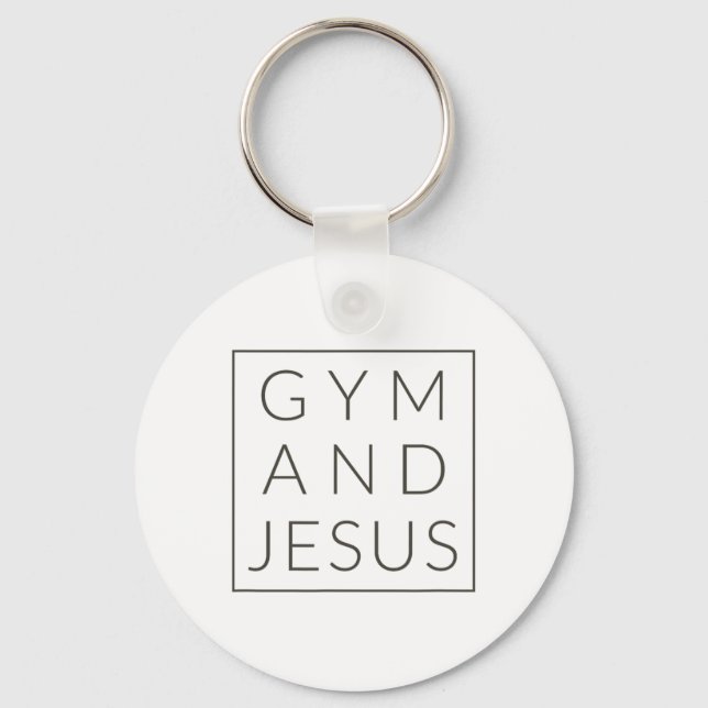 Gym And Jesus  Key Ring (Front)